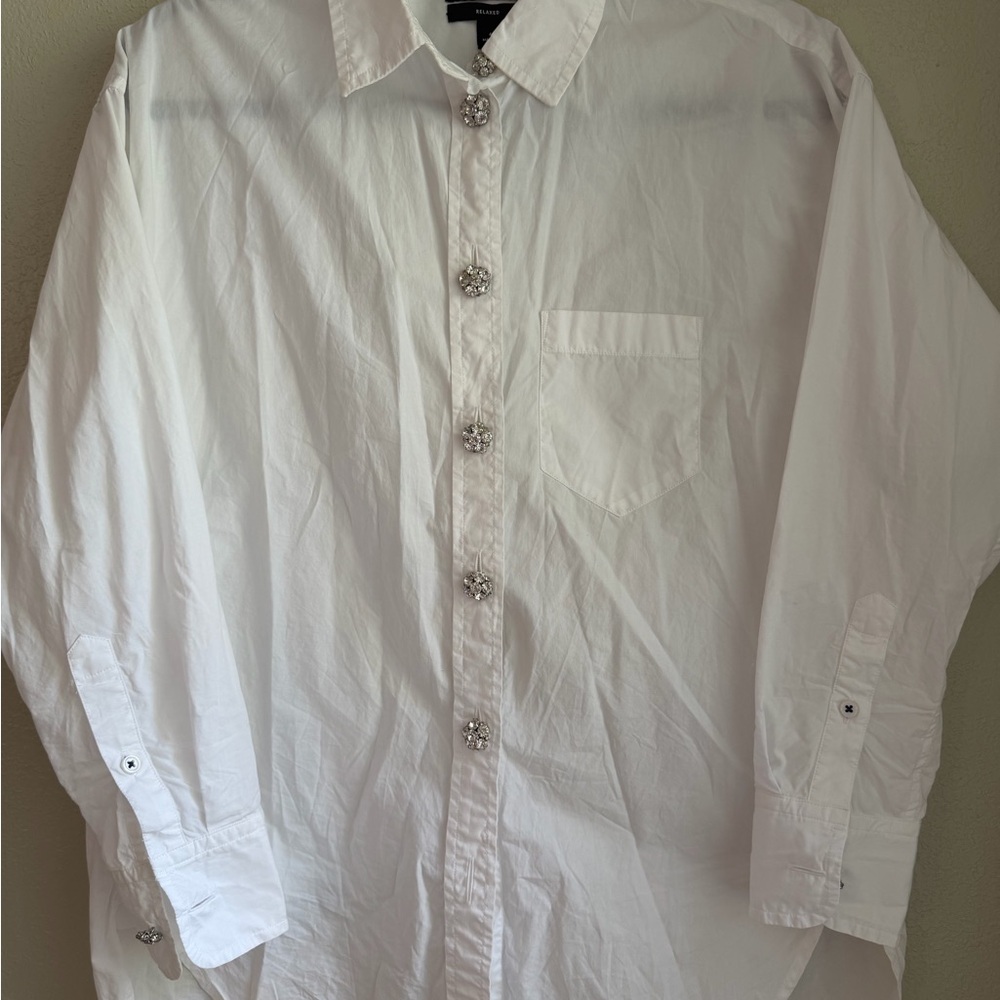 J Crew Button Down Blouse Size 4 - image 1
